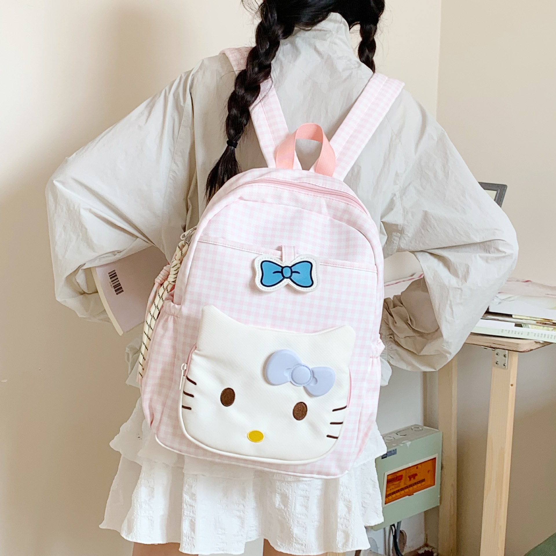新款日系可爱少女双肩包大容量卡通小学1年级生背包