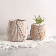 北欧厂家批发办公水泥花盆桌面创意ins园艺摆件亚马逊多肉种植现