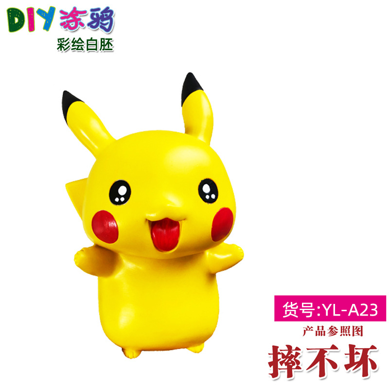 Gran vinilo yeso muñeca embrión blanco al por mayor puntada alcancía gran puntada artesanal DIY colorear blanco