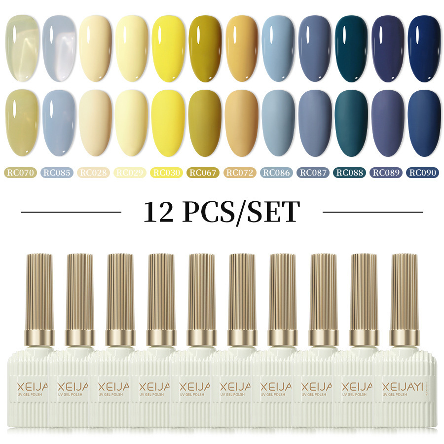 Xianjiayi 102 color nail polish glue new suit phototherapy glue popular online 12 color suit solid and lasting nail salon
