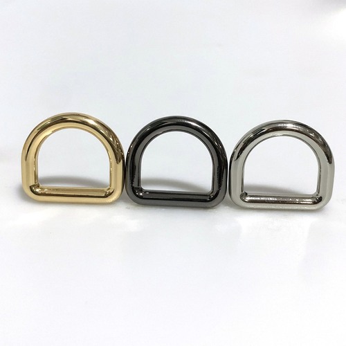 Guangdong source handbag luggage hardware accessories 6-point die-cast D zinc alloy D-ring semi-circular ring buckle 20mm