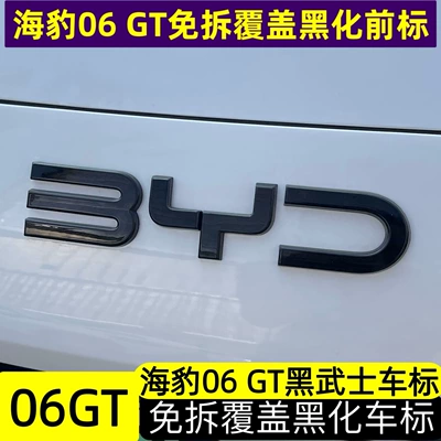 Car logo: coverage, blackened glossy black car - glossy-black-coating-byd-front-emblem-seal-06-gt