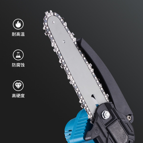 Crown 6-inch Lithium-ion Brushless Electric Chain Saw for Woodworking, Cordless Single-handed Felling Saw, Small Charging Electric Chain Saw