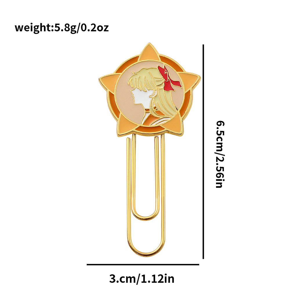 Cross-border Girl Scout insignia metal marcadores animados creativos clips de papel para estudiantes regalos de creación cultural