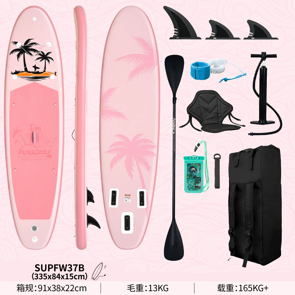 Надувная SUP Funwater для серфинга-стэнд-ап, варианты 335–385 см с веслом/сиденьем/основанием под камеру
