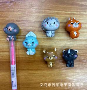 Soft rubber animal stock bulk animal doll cartoon animal decoration doll foreign trade cross-border small toy 45mm egg