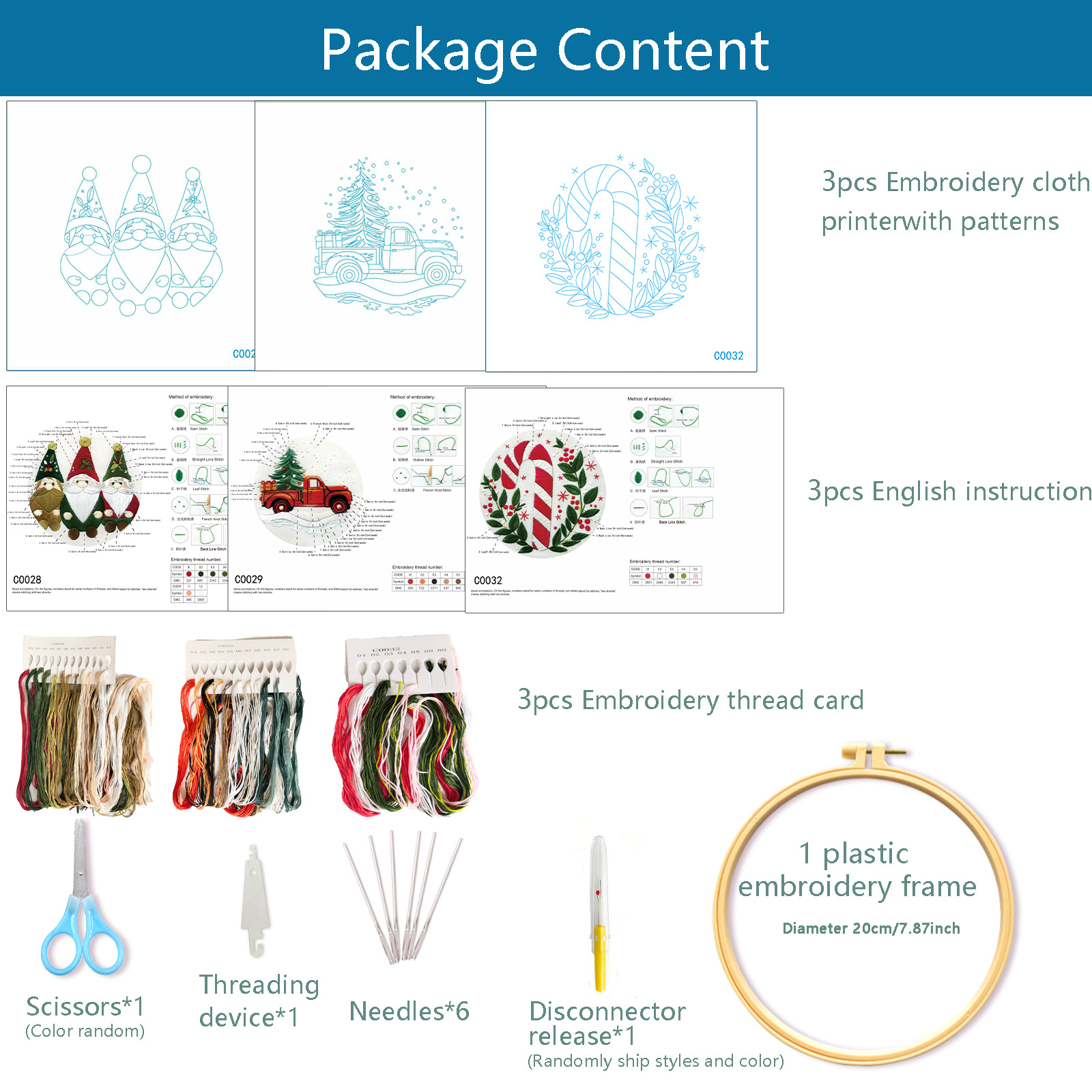 Navidad transfronteriza nuevos productos bordados DIY material de tela artesanal paquete de colgante fábrica de decoración del hogar en stock