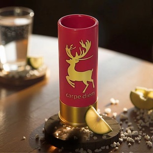 Source factory HOT new pattern auspicious deer head pattern red black small wine glass 35ml ml dragon tongue wine glass