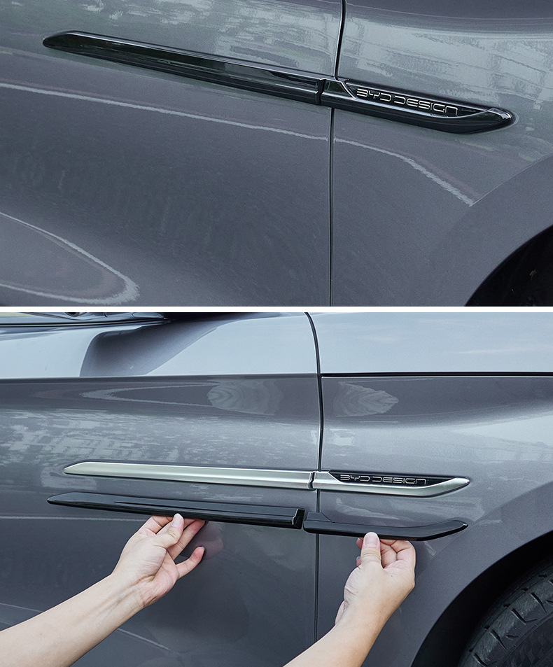 Applicable to 20-25 BYD Han dmi Black Samurai Appearance Kit EV Modified Appearance Blackening Decorative Sticker Accessories