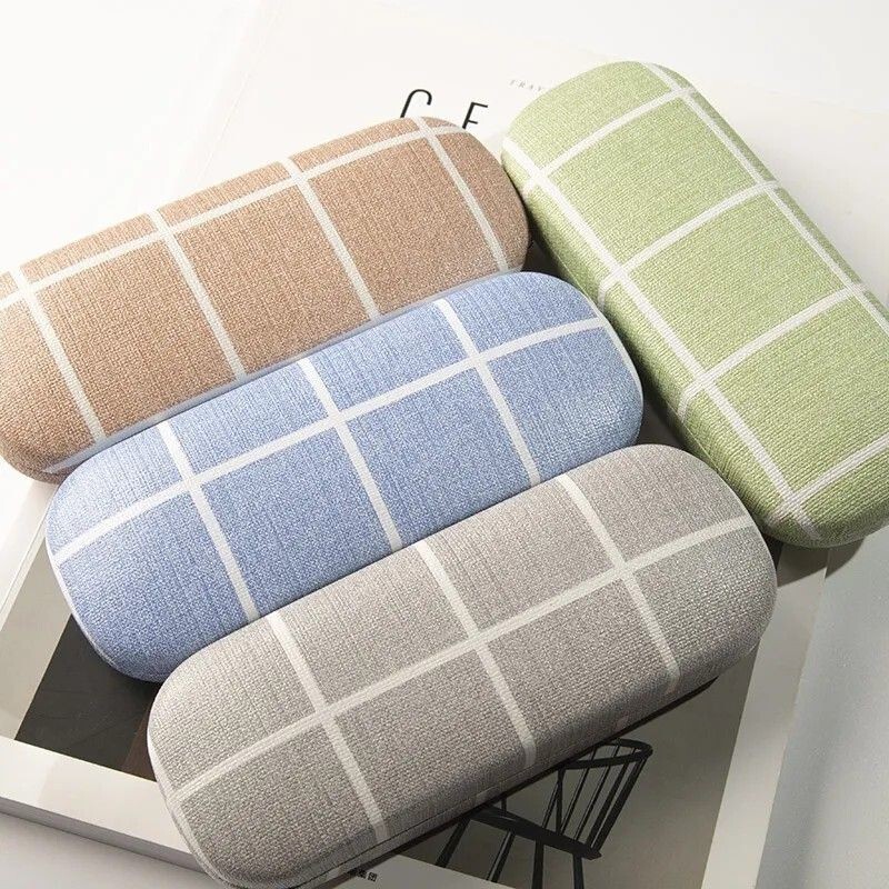 New Plaid Pattern Glasses Case, Fashionable Frame Glasses, Direct Sales from the Manufacturer, Stylish Myopia Glasses Case