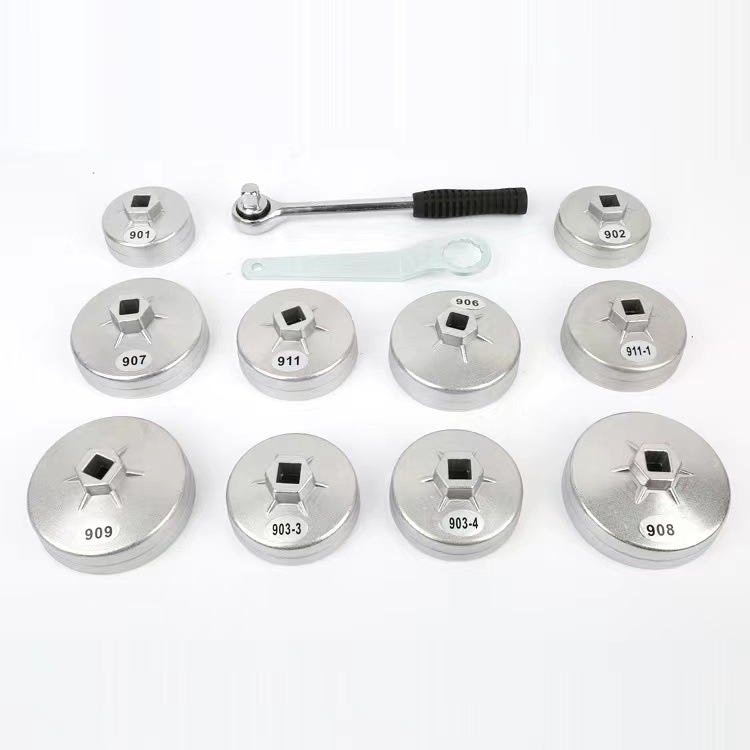 Herramientas especiales para el desmontaje y desmontaje del filtro de aceite de tapa al por mayor llave de filtro de máquina tipo cuenco llave de tubo de reparación de automóviles