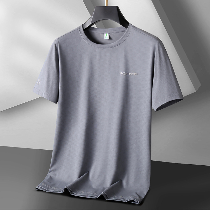 ファットボーイ 2025 ファットボーイ スポーツ カジュアル ラウンドネック 半袖 Tシャツ メンズ プラス ファット サマー アイスシルク クール ランニング|undefined