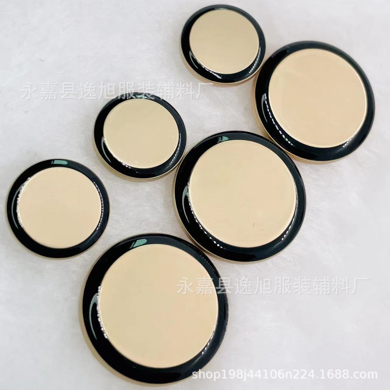 High-End Gold Metal Buttons for Suits, School Uniforms, Professional Attire, Men's Clothing, Flat Trench Coat Buttons, Buttoned with Shanks