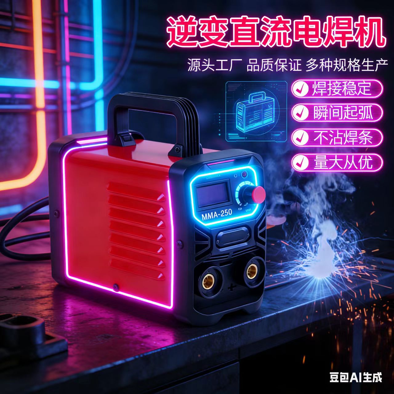 Comercio exterior e-commerce doméstico soldador eléctrico pequeño MMA - 250 soldador de arco DC 110V - 220V conveniente