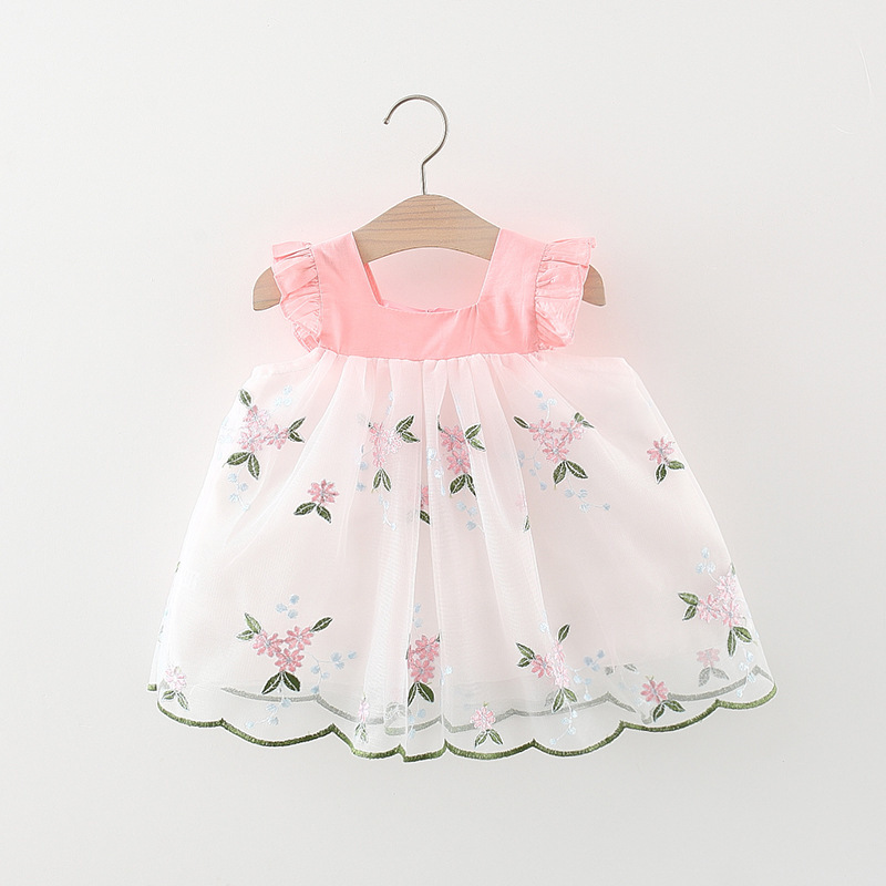 Princess Flower Cotton Girls Dresses display picture 3