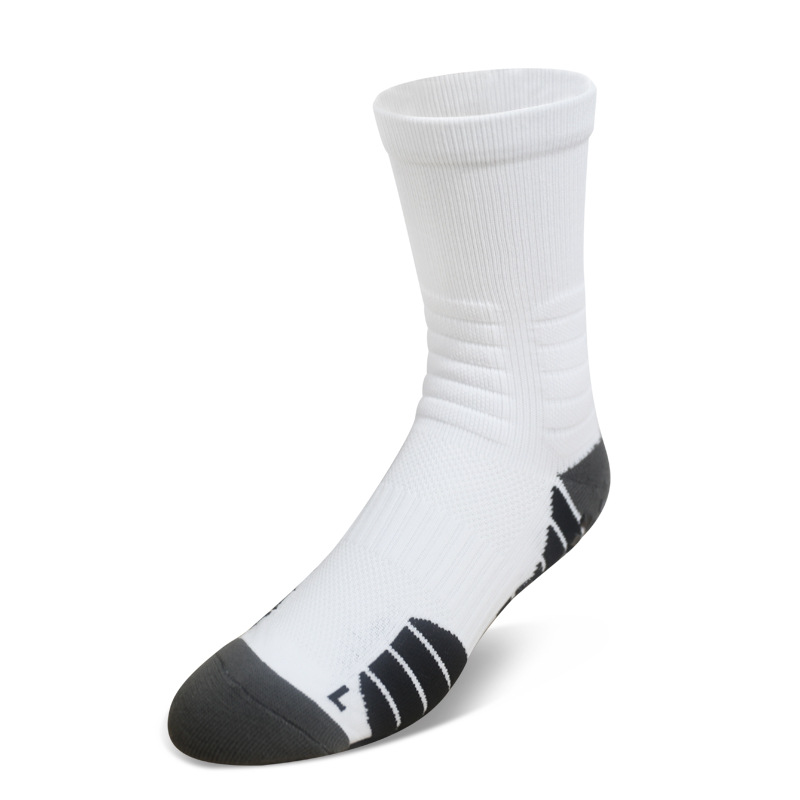 Calcetines de fútbol de dispensación profesional toalla engrosada inferior silicona resistente al desgaste tira antideslizante calcetines deportivos transpirables entrenamiento de absorción de choque