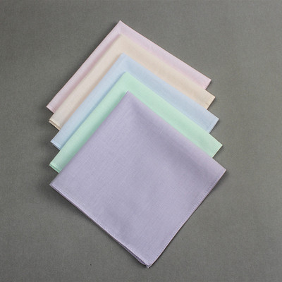 小手帕 纯色手帕 女士手帕 DIY 绘画手帕 扎梁 漂染 纯棉|ms