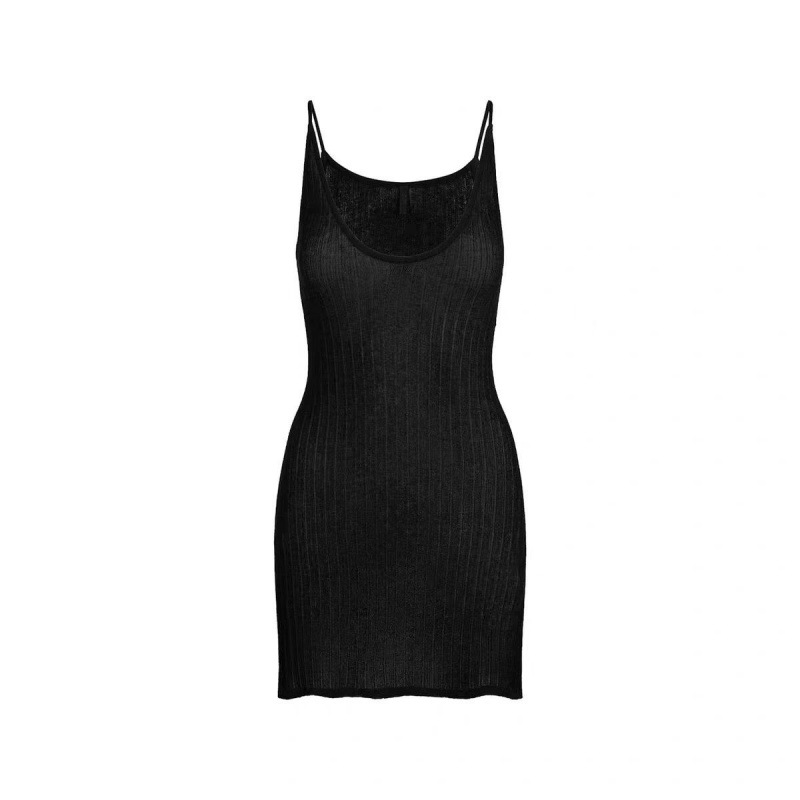 Black suspender skirt / S