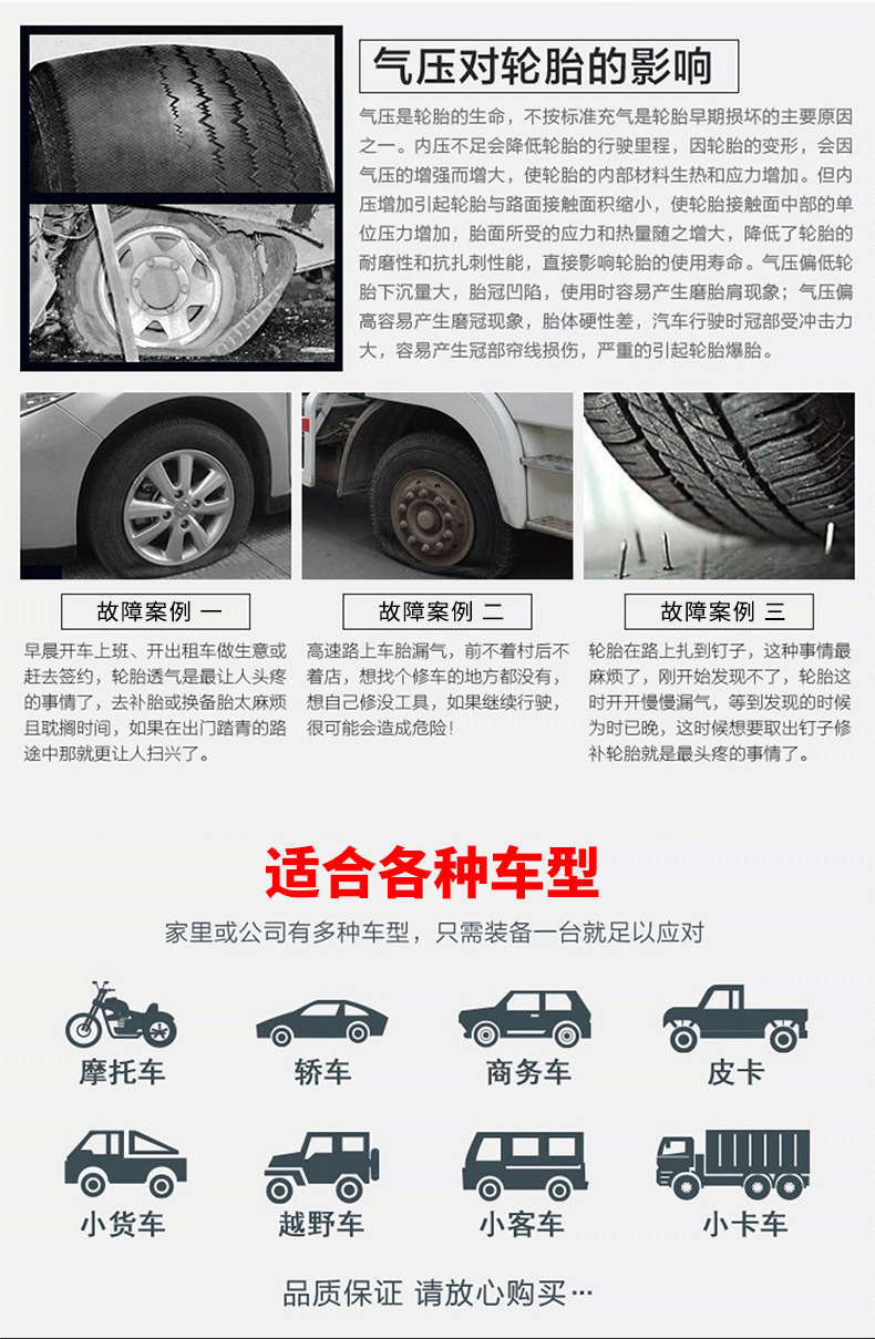 Car-Mounted Air Pump, Portable Car Dual-Cylinder High-Pressure Tire Inflator, Dual-Use for Home and Car, Electric Car Air Pump