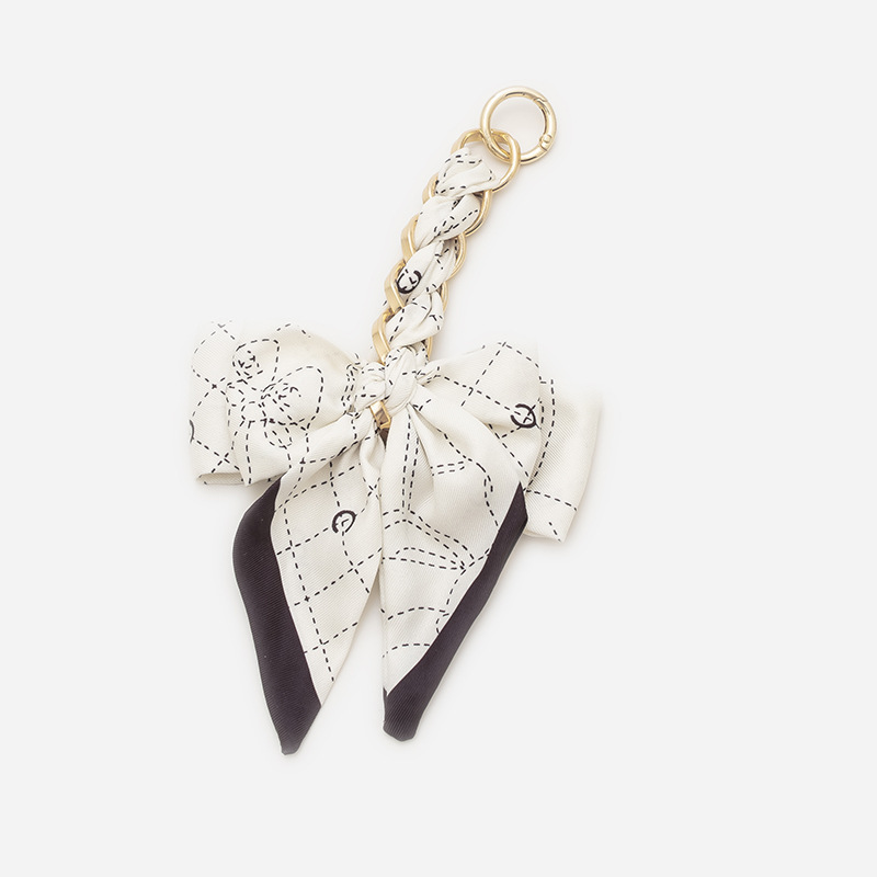 【白色8】蝴蝶结延长链17cm
