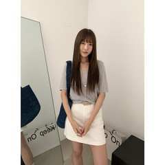 MMC DITION半袖tシャツレディース韓国系夏2025新作ゆるい高級感プラスショルダーリネントップス