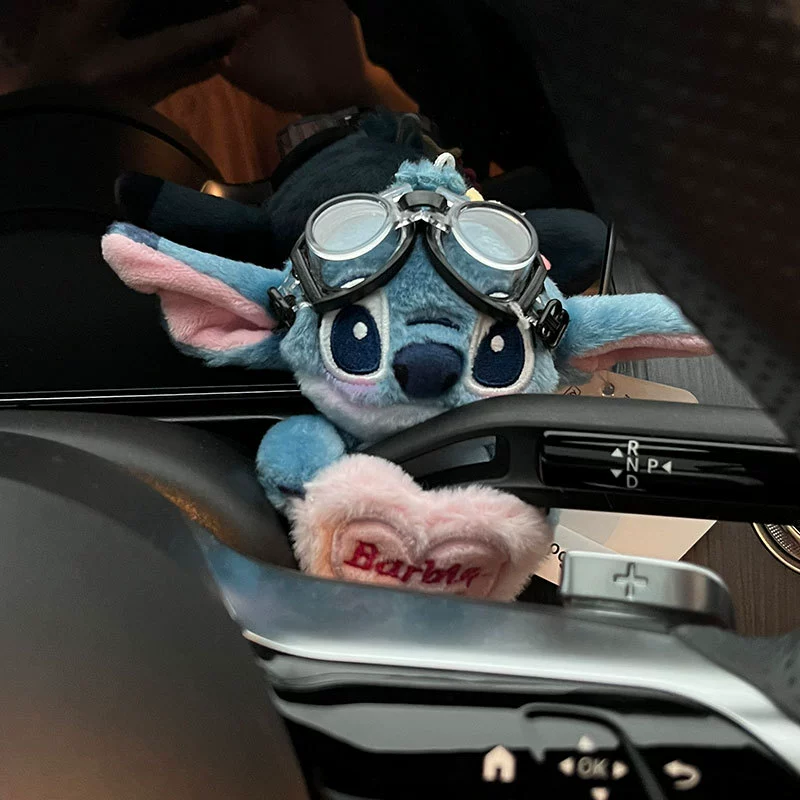 Оригинальный подарочный набор Stich Sweetheart Stich для украшения салона автомобиля, милой куклы, наплечного ремня безопасности