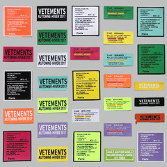 New Fashion Letter Series Zhangzi Clothing Accessories Bag Accessories Patches Offset Screen Printing Cloth Labels