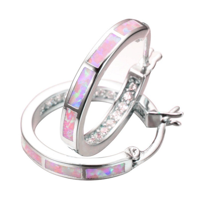 1 Pair Quantity Daily Occasion Alloy Material Circle Pattern 1 Pair Simple Style Commute Circle Enamel Inlay Alloy Rhinestones Earrings