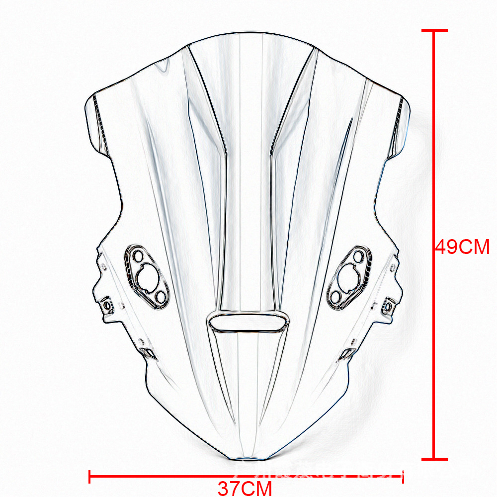 Suitable for CFMOTO 675SR 675SS 675SR-R modified front windshield, racing heightened deflector, non-destructive installation