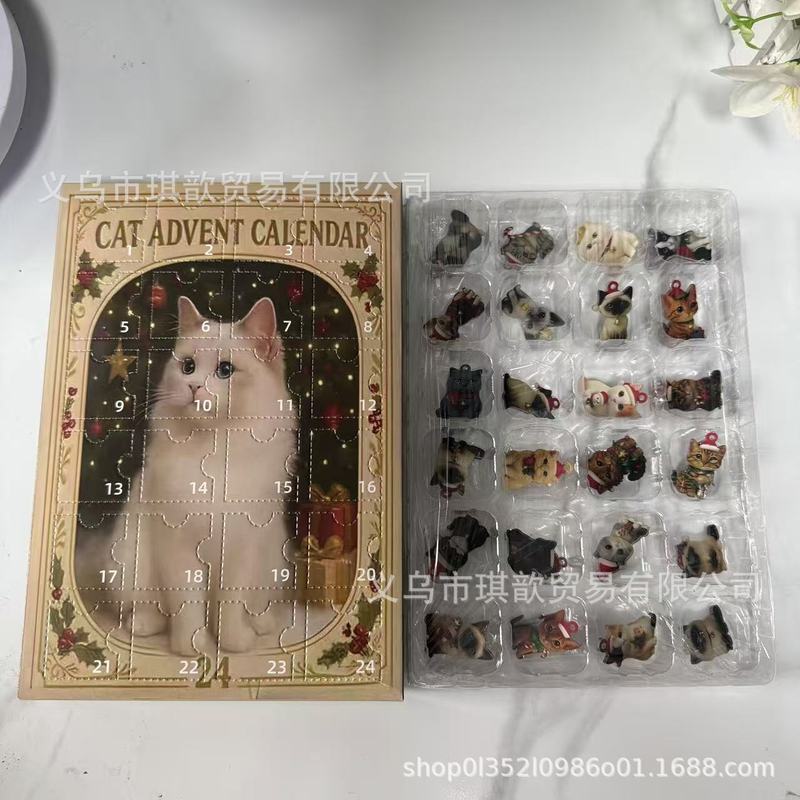 跨境新品Cat Lovers Advent Calendar2025猫爱好者日历圣诞节批发|undefined