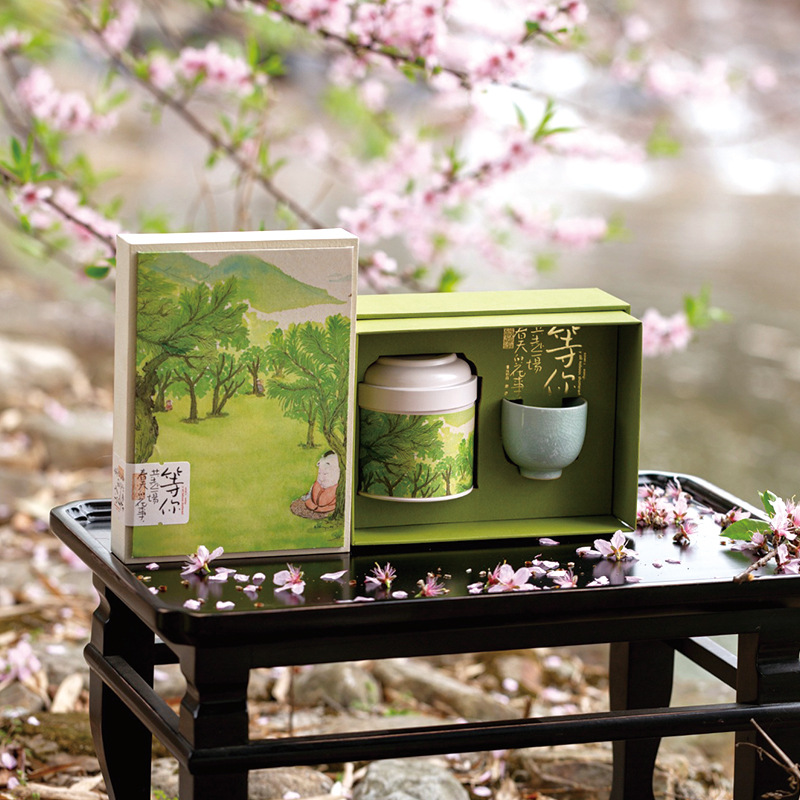 25新款绿茶茶叶包装盒毛尖龙井碧螺春一两二两国风伴手礼盒茶叶罐