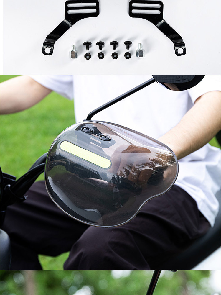 Electric Vehicle Windshield Handguard Cover Waterproof Battery Motorcycle Handle Cover Sunshade Rain Protection Universal Handle Sunscreen