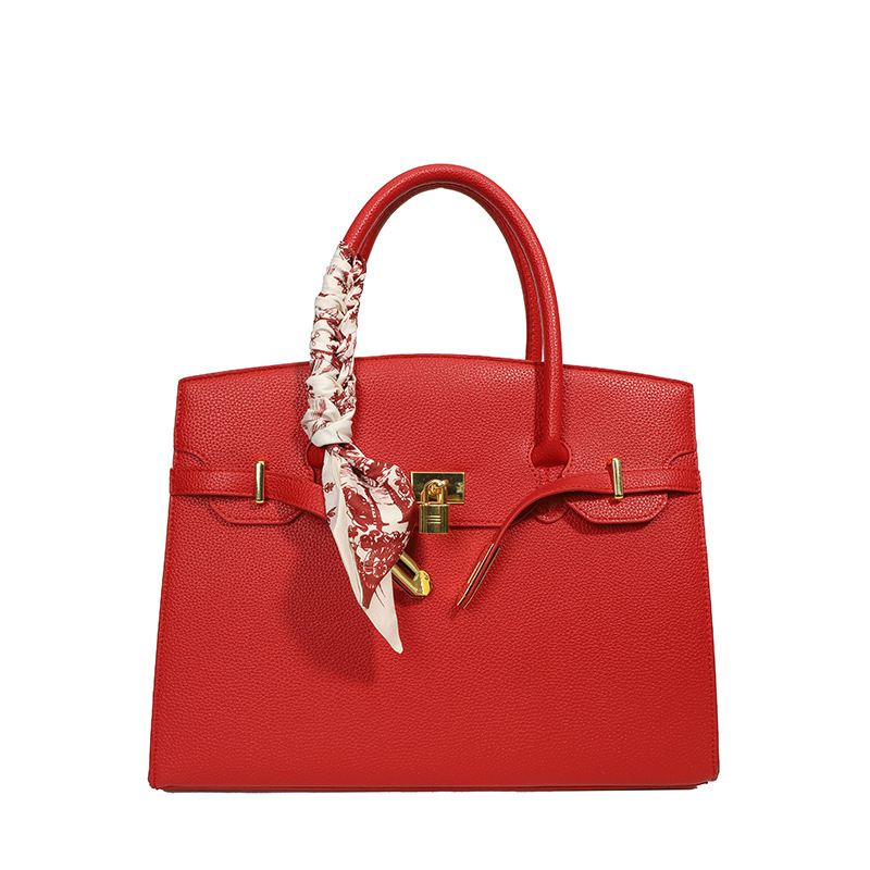 Decoración de bolso retro europeo y americano, bolso tote Kelly de gran capacidad y lujo ligero para mujer, nuevo estilo 2025, simple y versátil, estilo coreano.