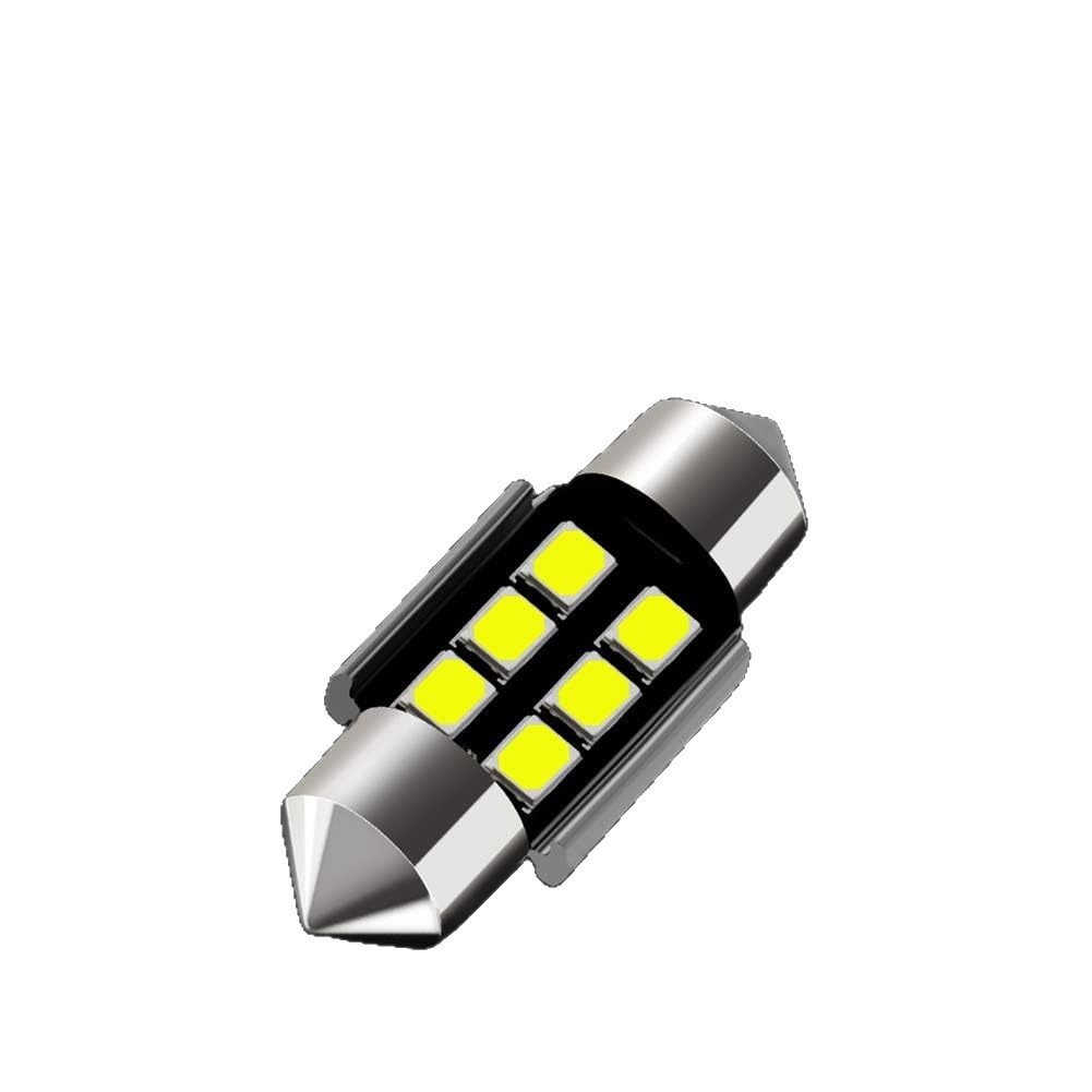 Decodificación de lámpara de lectura de automóviles LED de doble punta 2835 6smd luz luminosa del compartimento de luz del maletero 31MM