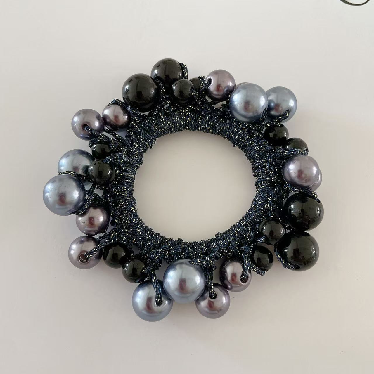 Hair Tie, Elastic Band, Pearl Headband, High-elasticity Ring, Handmade Rope, Dual-use Bracelet, High-end Hair Ring_voghion.com