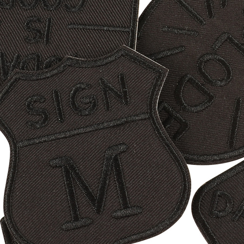 Embroidery label hole repair subsidy English letter embroidery patch label self-adhesive DIY down jacket patch patch patch