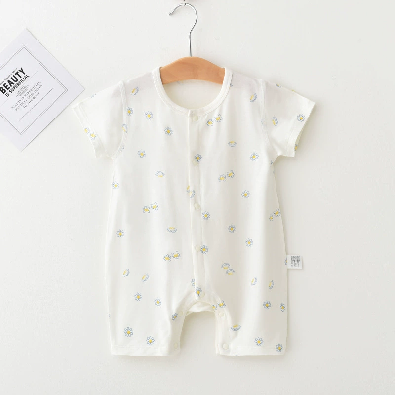 Children's summer overall for baby, thin bodysuit, Korean style, with short sleeve