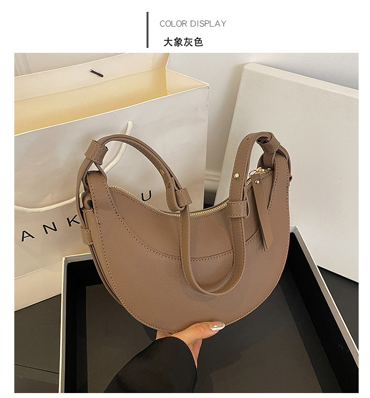 Bolsos transfronterizos mujeres 2024 nuevos bolsos de media luna, nicho, medio círculo, bolsos de silla de montar mujeres al por mayor de gran capacidad