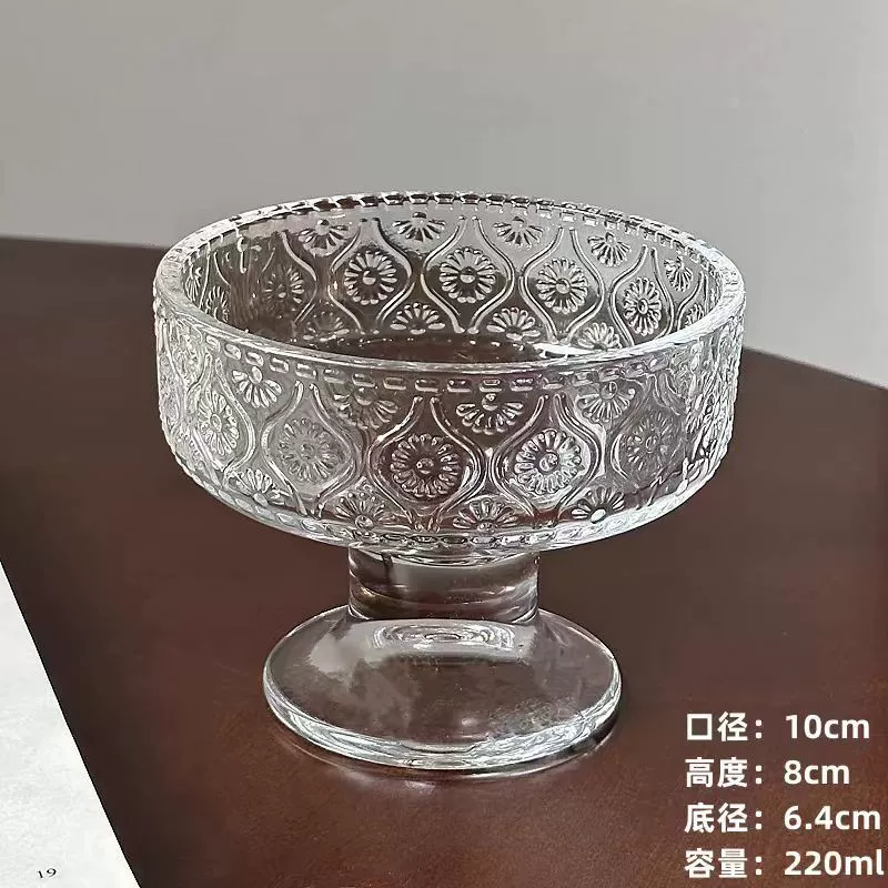 Крупно-Red Dessert Cup йогуртовая чашка, ледяная чашка, стеклянная посуда, высокая красота, миска для мороженого, чашка Milk Spleet Cup INS Wind Ice Cream Cup