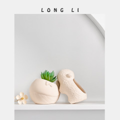 隆利陶瓷花盆多肉小花盆ins簡約家居迷你花盆擺件裝飾品盆栽綠植