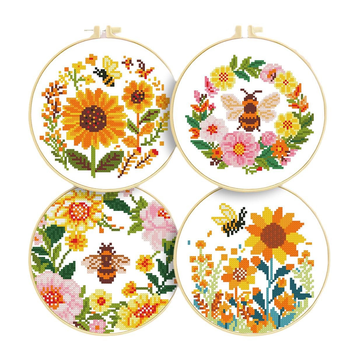 Mona Lisa Royal Cross-border nueva guirnalda de abeja simple y linda pieza pequeña de punto de cruz cabello directo de fábrica en inglés image 6