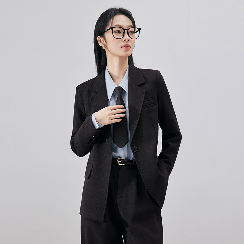 Xinmengyuan Black Suit Suit Women's Work Clothes Casual Female College Student Interview Formal Business Suit Jacket