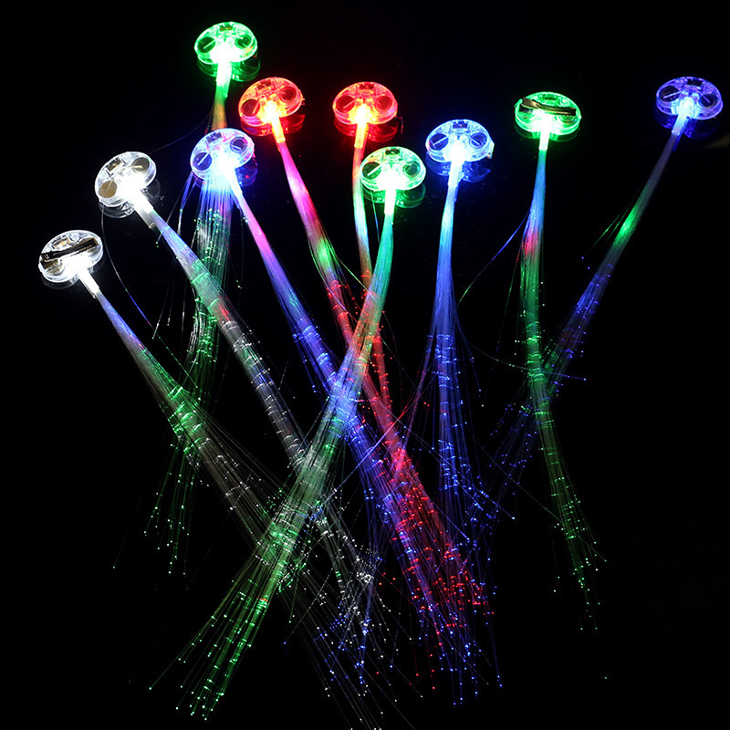 Factory Direct Sales Glitter Braid Bar Festival Supplies Cross-Border Hot Selling Luminous Led Butterfly Colorful Braid Dance