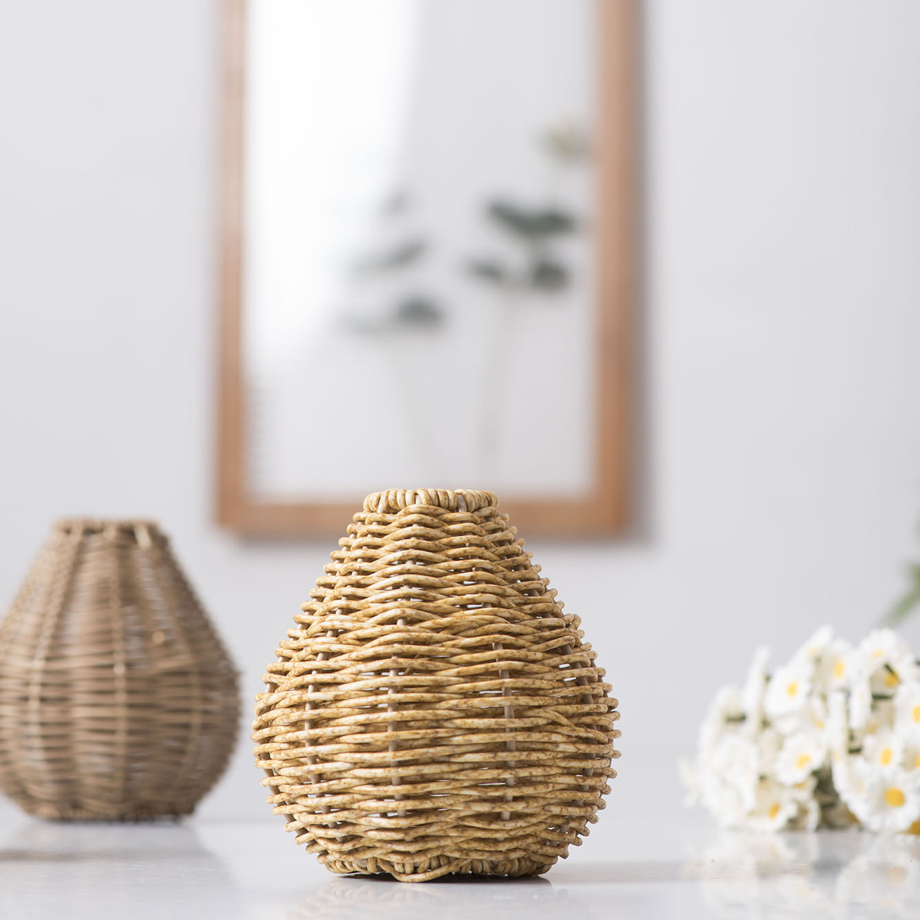 Flores secas de imitación de ratana tejidas flores de alta calidad decoración de escritorio decoración de la sala de estar creativa