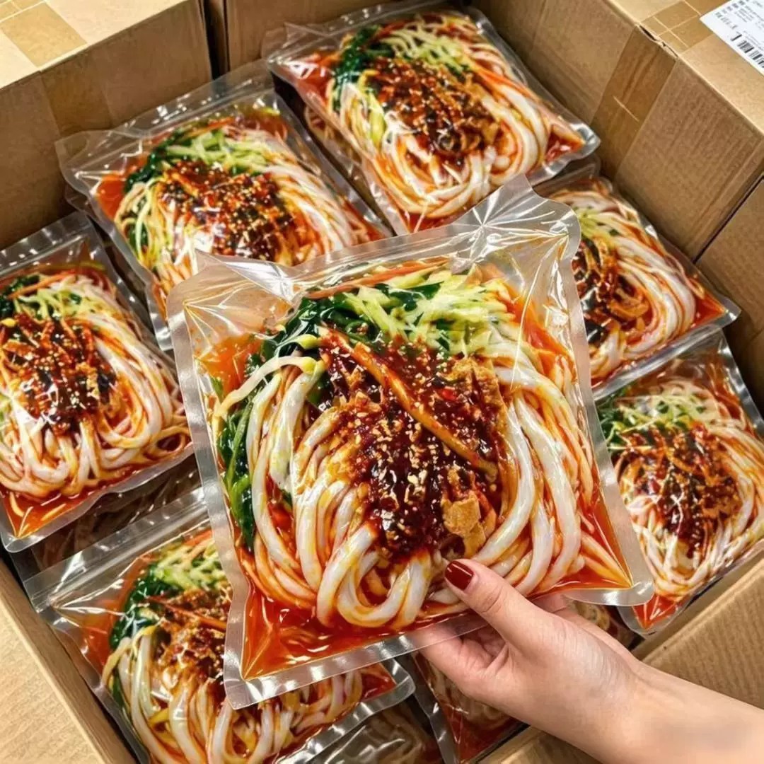 6 Large Bags at a Great Price】Authentic Hanzhong Rice Noodles, Ready-To-Eat, No-Cook Noodle Dough, Shaanxi Hot Rice Noodles, Cold Rice Noodle Fast Food