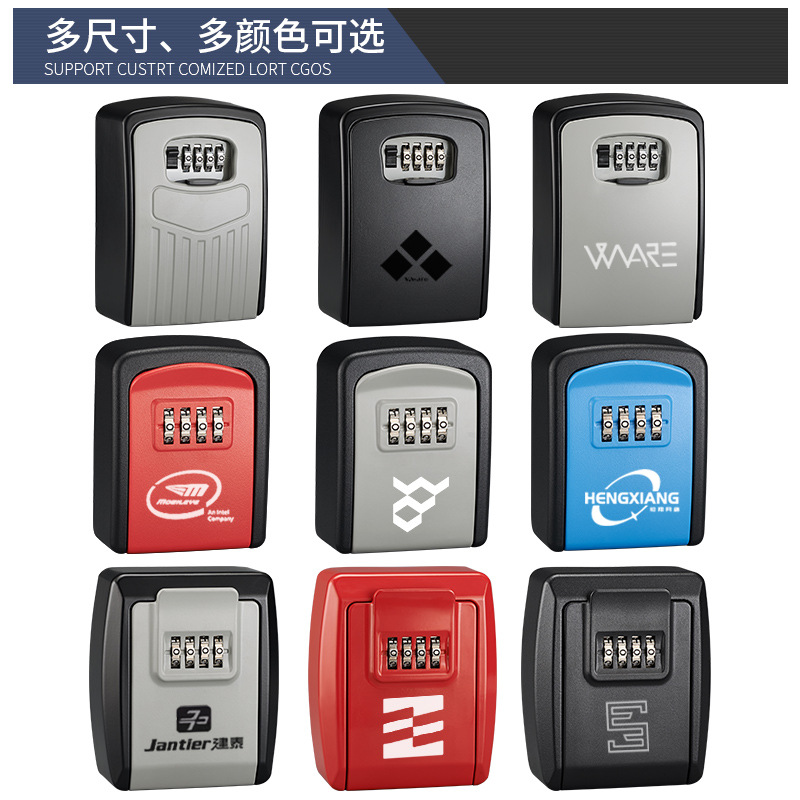 Decoración caja de llaves contraseña sitio de construcción puerta antirrobo ingeniería de pared cerradura de entrada llave caja de ojo de gato aleación de aluminio