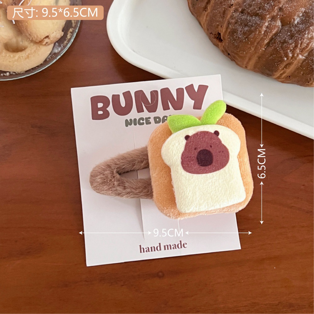 Creativo lindos pinzas de cabello gourmet pinzas de cabello pan pequeño pinzas de bordes pinzas de cabello para niñas BB pinzas de cabello al por mayor