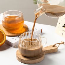 耐高温牛奶杯咖啡杯ins日式高颜值南瓜杯家用玻璃水杯女士花茶杯