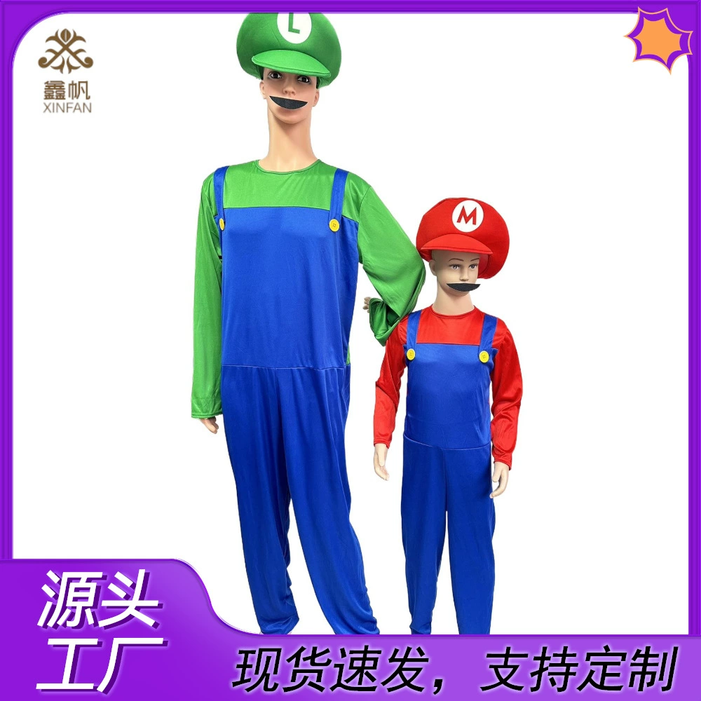 Хэллоуин костюм Супер Мэри Аниме Косплей Костюм тематическая Танцевальная вечеринка костюм для выступления одежда Марио