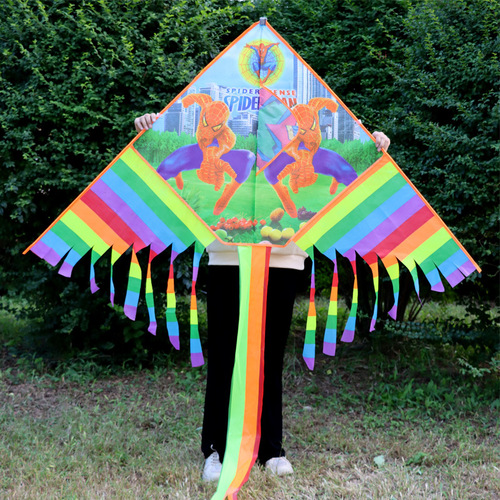 Weifang new kite wholesale children's kite 1.7m long tail rainbow kite street stall wholesale supply